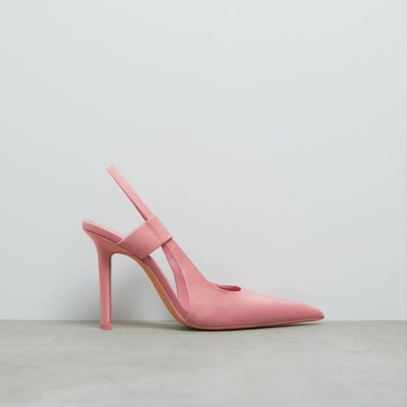 Zara blush satin heels - Picture 2 of 7